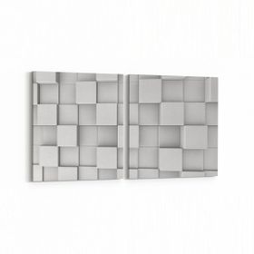 Olla 10021K2Y Abstract 3 Boyut Görsel Kare 2 Parça Yatay 65x30 cm Kanvas Tablo