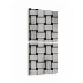 Olla 10025K2D Abstract 3 Boyut Görsel Kare 2 Parça Dikey 30x65 cm Kanvas Tablo