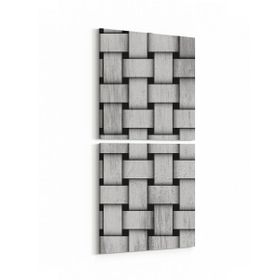Olla 10025K2D Abstract 3 Boyut Görsel Kare 2 Parça Dikey 30x65 cm Kanvas Tablo