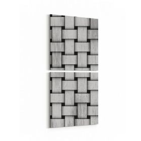 Olla 10025K2D Abstract 3 Boyut Görsel Kare 2 Parça Dikey 30x65 cm Kanvas Tablo