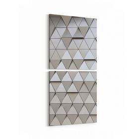 Olla 10027K2D Abstract 3 Boyut Görsel Kare 2 Parça Dikey 30x65 cm Kanvas Tablo