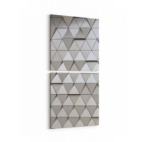 Olla 10027K2D Abstract 3 Boyut Görsel Kare 2 Parça Dikey 30x65 cm Kanvas Tablo