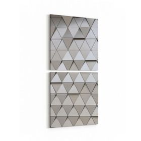 Olla 10027K2D Abstract 3 Boyut Görsel Kare 2 Parça Dikey 30x65 cm Kanvas Tablo