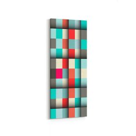 Olla 10029DI Abstract 3 Boyut Görsel Dikey İnce 30x90 cm Kanvas Tablo
