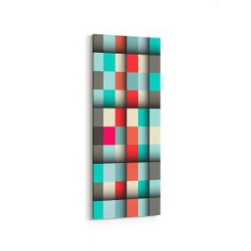 Olla 10029DI Abstract 3 Boyut Görsel Dikey İnce 30x90 cm Kanvas Tablo