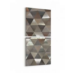Olla 10032K2D Abstract 3 Boyut Görsel Kare 2 Parça Dikey 30x65 cm Kanvas Tablo
