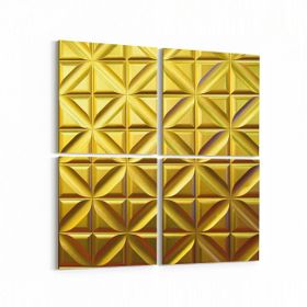 Olla 10034K4 Abstract 3 Boyut Görsel Kare 4 Parça 65x65 cm Kanvas Tablo