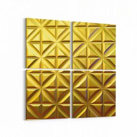 Olla 10034K4 Abstract 3 Boyut Görsel Kare 4 Parça 65x65 cm Kanvas Tablo