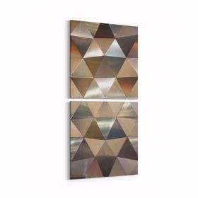 Olla 10035K2D Abstract 3 Boyut Görsel Kare 2 Parça Dikey 30x65 cm Kanvas Tablo