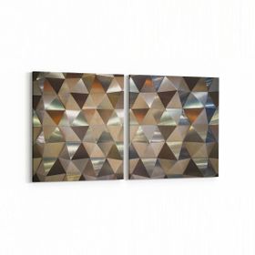 Olla 10035K2Y Abstract 3 Boyut Görsel Kare 2 Parça Yatay 65x30 cm Kanvas Tablo