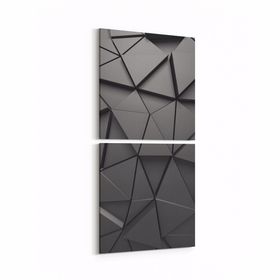 Olla 10041K2D Abstract 3 Boyut Görsel Kare 2 Parça Dikey 30x65 cm Kanvas Tablo