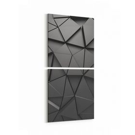Olla 10041K2D Abstract 3 Boyut Görsel Kare 2 Parça Dikey 30x65 cm Kanvas Tablo
