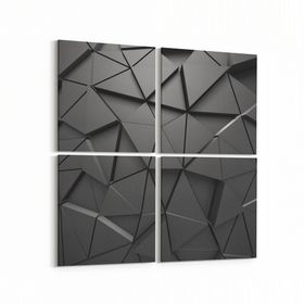Olla 10041K4 Abstract 3 Boyut Görsel Kare 4 Parça 65x65 cm Kanvas Tablo