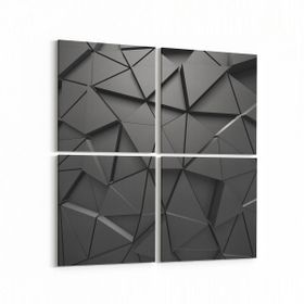 Olla 10041K4 Abstract 3 Boyut Görsel Kare 4 Parça 65x65 cm Kanvas Tablo