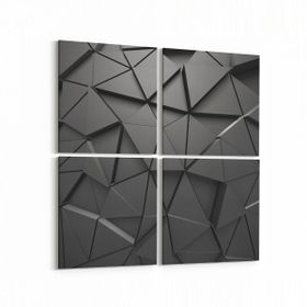 Olla 10041K4 Abstract 3 Boyut Görsel Kare 4 Parça 65x65 cm Kanvas Tablo