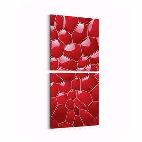 Olla 10042K2D Abstract 3 Boyut Görsel Kare 2 Parça Dikey 30x65 cm Kanvas Tablo