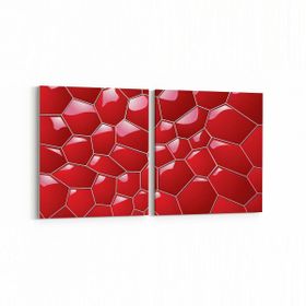 Olla 10042K2Y Abstract 3 Boyut Görsel Kare 2 Parça Yatay 65x30 cm Kanvas Tablo