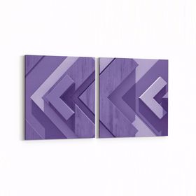 Olla 10043K2Y Abstract 3 Boyut Görsel Kare 2 Parça Yatay 65x30 cm Kanvas Tablo