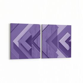 Olla 10043K2Y Abstract 3 Boyut Görsel Kare 2 Parça Yatay 65x30 cm Kanvas Tablo