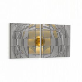 Olla 10047K2Y Abstract 3 Boyut Görsel Kare 2 Parça Yatay 65x30 cm Kanvas Tablo