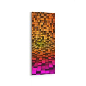 Olla 10048DI Abstract 3 Boyut Görsel Dikey İnce 30x90 cm Kanvas Tablo