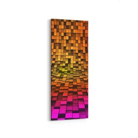 Olla 10048DI Abstract 3 Boyut Görsel Dikey İnce 30x90 cm Kanvas Tablo