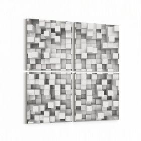 Olla 10052K4 Abstract 3 Boyut Görsel Kare 4 Parça 65x65 cm Kanvas Tablo