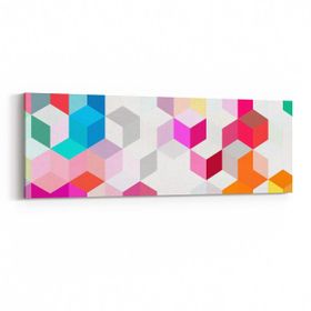 Olla 10054YI Abstract 3 Boyut Görsel Yatay İnce 90x30 cm Kanvas Tablo