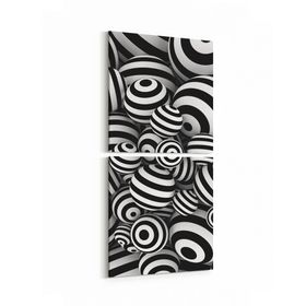 Olla 10059K2D Abstract Görsel Kare 2 Parça Dikey 30x65 cm Kanvas Tablo