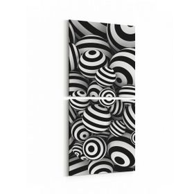 Olla 10059K2D Abstract Görsel Kare 2 Parça Dikey 30x65 cm Kanvas Tablo