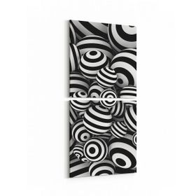 Olla 10059K2D Abstract Görsel Kare 2 Parça Dikey 30x65 cm Kanvas Tablo