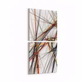 Olla 10062K2D Abstract Görsel Kare 2 Parça Dikey 30x65 cm Kanvas Tablo