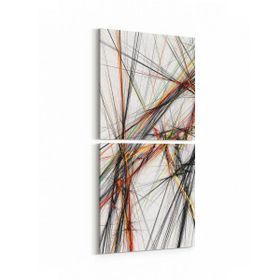Olla 10062K2D Abstract Görsel Kare 2 Parça Dikey 30x65 cm Kanvas Tablo