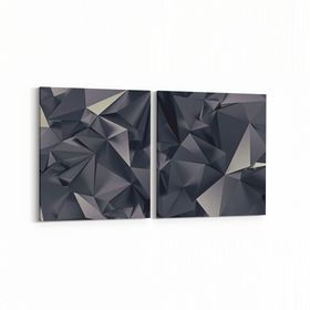 Olla 10073K2Y Abstract Görsel Kare 2 Parça Yatay 65x30 cm Kanvas Tablo