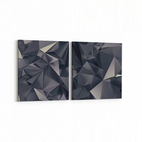 Olla 10073K2Y Abstract Görsel Kare 2 Parça Yatay 65x30 cm Kanvas Tablo