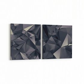 Olla 10073K2Y Abstract Görsel Kare 2 Parça Yatay 65x30 cm Kanvas Tablo