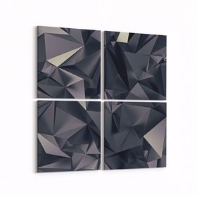 Olla 10073K4 Abstract Görsel Kare 4 Parça 65x65 cm Kanvas Tablo