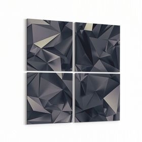 Olla 10073K4 Abstract Görsel Kare 4 Parça 65x65 cm Kanvas Tablo