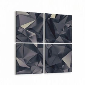 Olla 10073K4 Abstract Görsel Kare 4 Parça 65x65 cm Kanvas Tablo