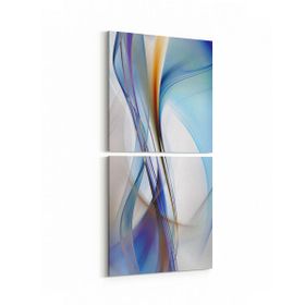 Olla 10076K2D Abstract Görsel Kare 2 Parça Dikey 30x65 cm Kanvas Tablo