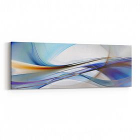 Olla 10076YI Abstract Görsel Yatay İnce 90x30 cm Kanvas Tablo