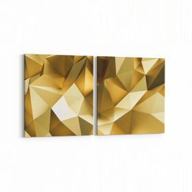 Olla 10082K2Y Abstract Görsel Kare 2 Parça Yatay 65x30 cm Kanvas Tablo