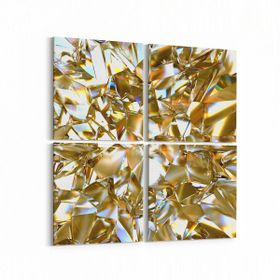Olla 10085K4 Abstract Görsel Kare 4 Parça 65x65 cm Kanvas Tablo