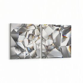 Olla 10086K2Y Abstract Görsel Kare 2 Parça Yatay 65x30 cm Kanvas Tablo