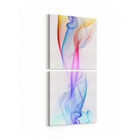 Olla 10088K2D Abstract Görsel Kare 2 Parça Dikey 30x65 cm Kanvas Tablo
