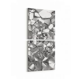 Olla 10090K2D Abstract Görsel Kare 2 Parça Dikey 30x65 cm Kanvas Tablo