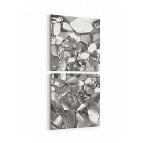 Olla 10090K2D Abstract Görsel Kare 2 Parça Dikey 30x65 cm Kanvas Tablo