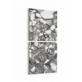 Olla 10090K2D Abstract Görsel Kare 2 Parça Dikey 30x65 cm Kanvas Tablo