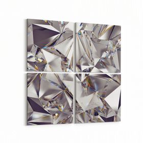 Olla 10091K4 Abstract Görsel Kare 4 Parça 65x65 cm Kanvas Tablo