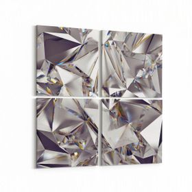 Olla 10091K4 Abstract Görsel Kare 4 Parça 65x65 cm Kanvas Tablo